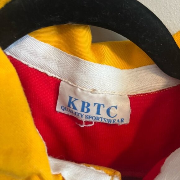 Vintage rugby polo shirt striped colour blocking collar mens XXL - Picture 5 of 7